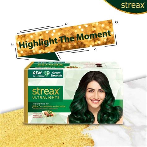 Streax Green Emerald Ultralights Highlighting Kit For Men And Women 60