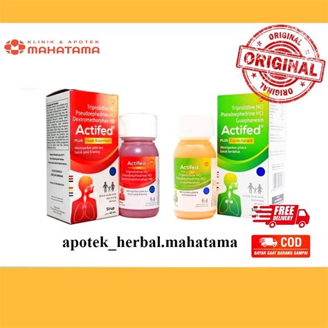 Jual Obat Sirup Actifed Plus Expectorant Hijau Cough Suppressant