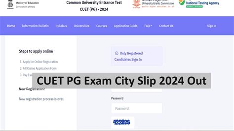 CUET PG 2024 Exam City Intimation Slip Out At Pgcuet Samarth Ac In