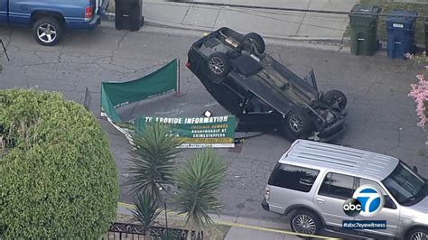 Shooting Victim Found Dead Inside Car After Rollover Crash In Pico