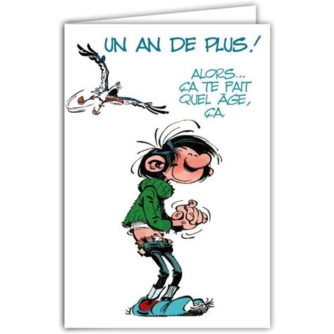 Gaston Lagaffe Glct 0141 Carte D Anniversaire Avec Motif Un An De Plus