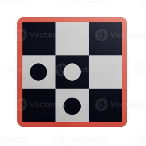 3 D Illustration Of Checker Toys Icon 46952989 Png