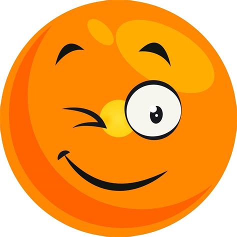 Winking emoji, illustration, vector on white background 12269051 Vector ...