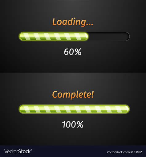 green progress bars royalty  vector image vectorstock