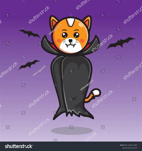 Cute Vampire Cat Flying Towards You Stock Vector Royalty Free 2192211997 Shutterstock