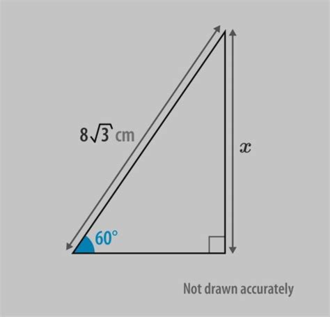 Free Find The Length Of Side X Give Your Answer In Its Simplest Form Hypotenuse 8√3 Cm