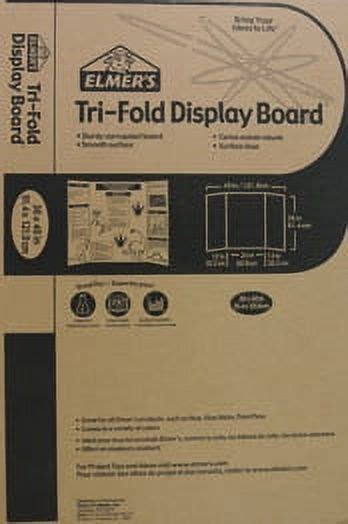 Elmers Tri Fold Self Standing Project Display Board 36x48 Black 1 Count