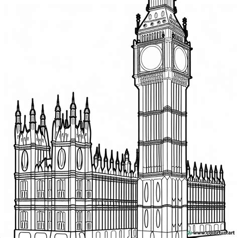 Coloriage De Larchitecture De Big Ben à Télécharger Ou à Imprimer Gratuitement