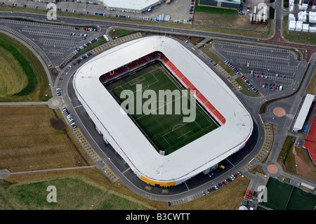 aerial view of Doncaster Rovers football team Keepmoat Stadium Stock ...