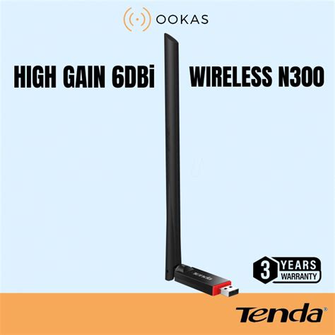 Tenda U6 6dbi High Gain Power N300 2xmimo Wireless Usb Adapter Wifi Receiver With Soft Ap