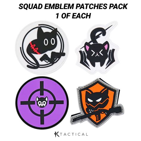 Emblem Patches Tactical Designation Kawaii PVC Patches (4 PACK) – KTactical | Premium Tactical ...