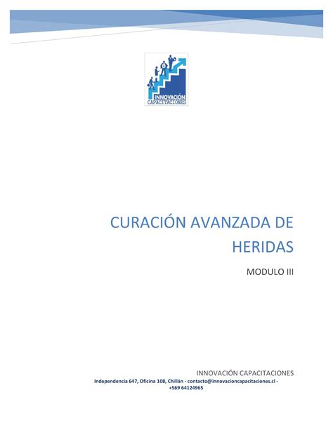 Curacion Avanzada Modulo 3 CURACIN AVANZADA DE HERIDAS MODULO III