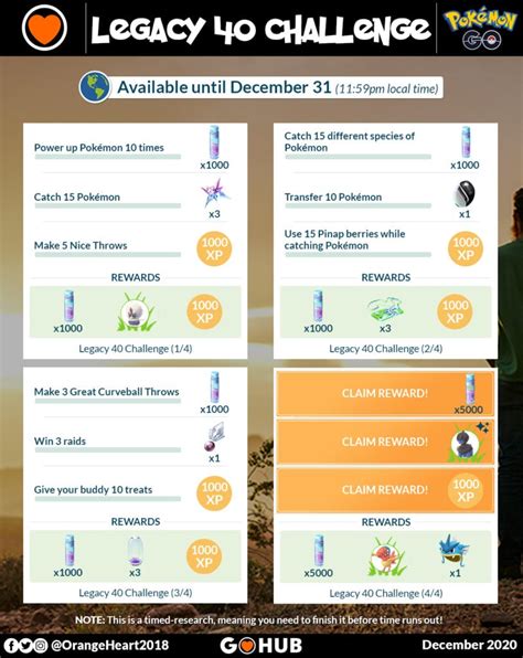 Legacy 40 Challenge Timed Research Tasks And Rewards Pokémon Go Hub