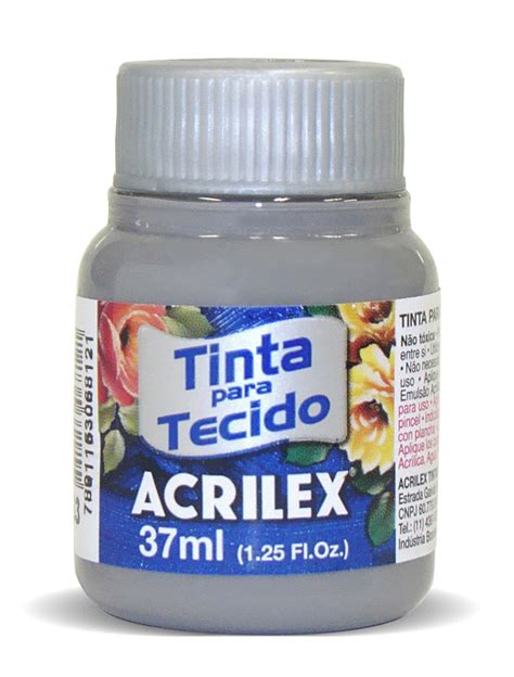 Tinta Tecido Fosca Cinza Claro 627 37ml Acrilex Elo7