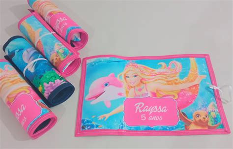 Mini Lousa Barbie Sereia Elo Produtos Especiais