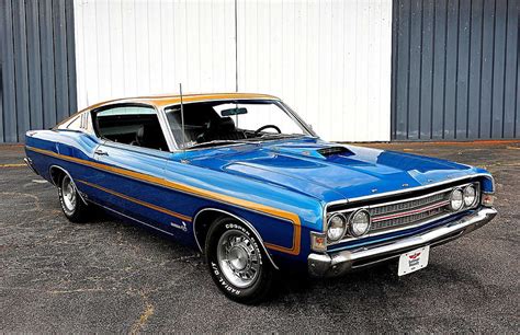 1969 Ford Torino Cobra Gold Muscle Classic Blue HD Wallpaper Pxfuel