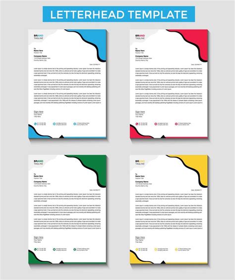 Company Corporate letterhead template design 14026669 Vector Art at ...