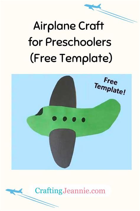 Airplane Craft For Preschoolers Free Template Airplane Crafts