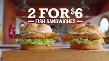 Arby's 2 for $6 Crispy Fish Sandwiches TV Spot, 'Catching Crispy, Flaky ...