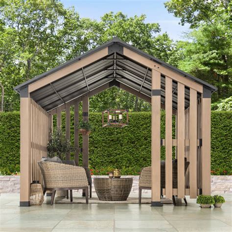 Veikous Metal Lean-to Storage Shed Multiple Sizes & Reviews | Wayfair