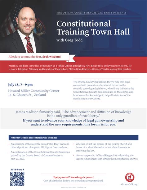 Constitutional Training Town Hall Ottawa County Republican Party