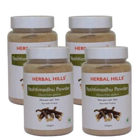 Herbal Hills Yashtimadhu Powder 100 G Pack Of 4 JioMart