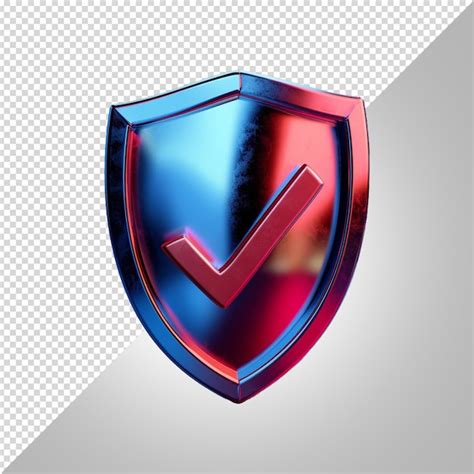 Premium PSD 3d Shield Icon Isolated On White Background