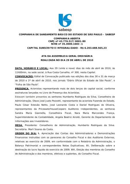 Veja O Documento Completo Pdf Sabesp