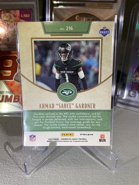 2022 AHMAD SAUCE GARDNER ROOKIE Chronicles Legacy Silver Prizm RC 216