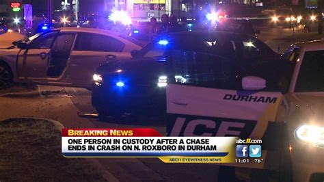 One In Custody After Police Chase Crash In Durham Abc11 Raleigh Durham