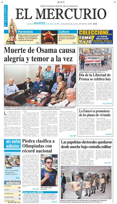 Peri Dico Diario El Mercurio Ecuador Peri Dicos De Ecuador Edici N