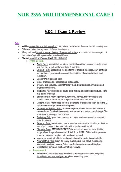 Summary Exam Review Nur Nur Latest