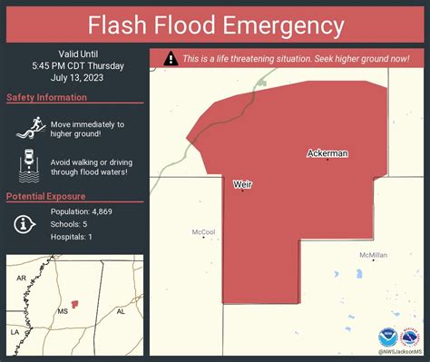 Nws Jackson Ms On Twitter Flash Flood Emergency Including Ackerman Ms