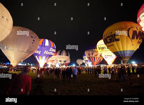 Bristol International Balloon Fiesta Night Glow Stock Photo - Alamy