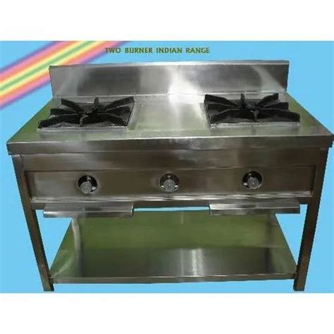 Stainless Steel 2 Two Burner Indian Gas Range For Hotel At Rs 23500 In