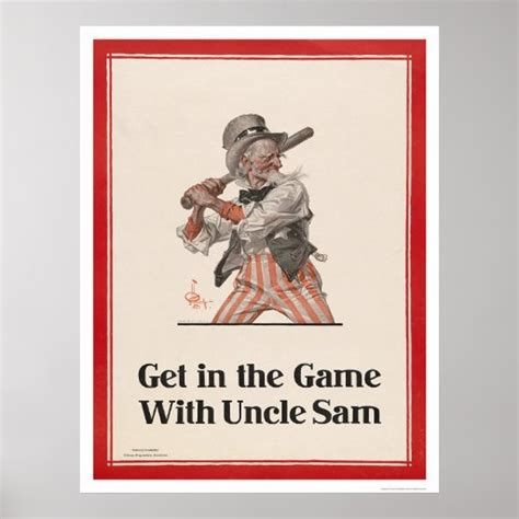 Get In The Game With Uncle Sam Poster Zazzle