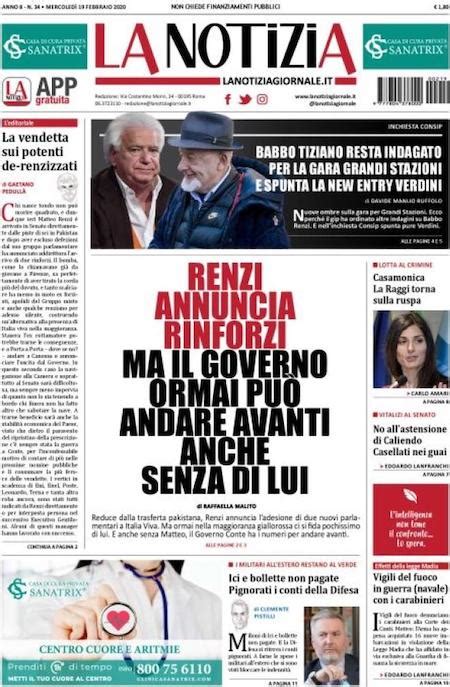 Le Prime Pagine Di Mercoled Febbraio Il Post