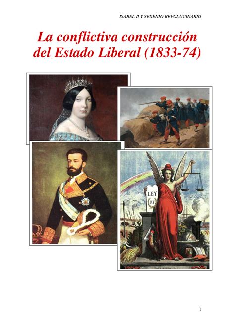 Tema Isabel Ii Y Sexenio Revolucionario La Conflictiva Construcci N