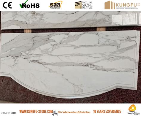 Natural Calacatta Gold Marble Vanity Tops Wholesale Kungfustone