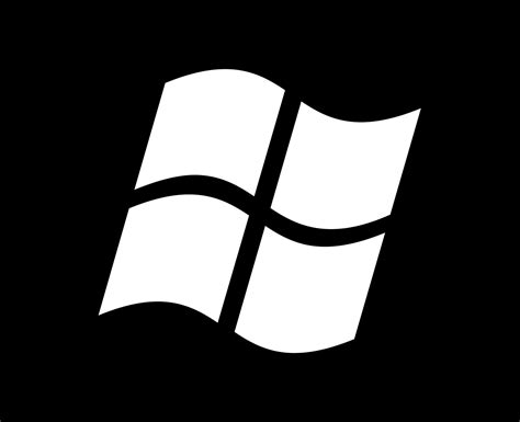 Windows Brand Symbol Logo White Design Microsoft Software Vector Illustration With Black ...