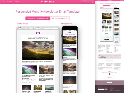 Responsive HTML Newsletter Email Template by Lee Munroe on Dribbble