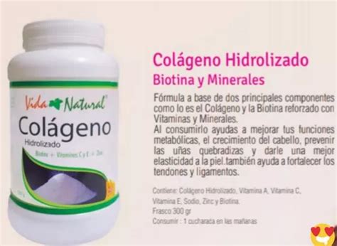 Colágeno Hidrolizado En Polvo Con Biotina Y Vitamina C 300gr Cuotas