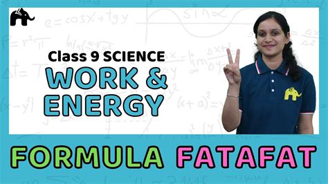 Work And Energy Class 9 Science Formulas Sheet Revision List Cbse Ncert Youtube