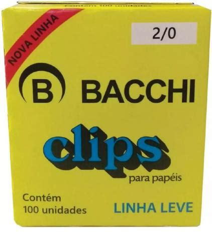 Clips Linha Leve Caixa Unidades Bacchi Procomp Distribuidora