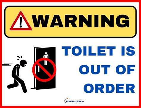 Toilet Out Of Order Sign Printable Printable Templates Free