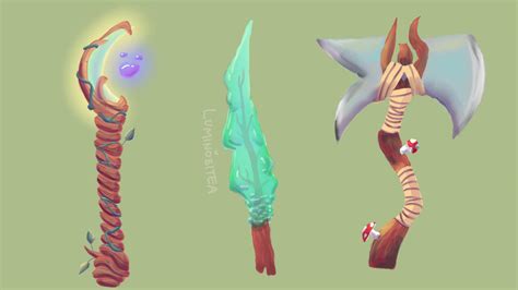 Fantasy Weapons Concept Art By Xluminositea On Deviantart