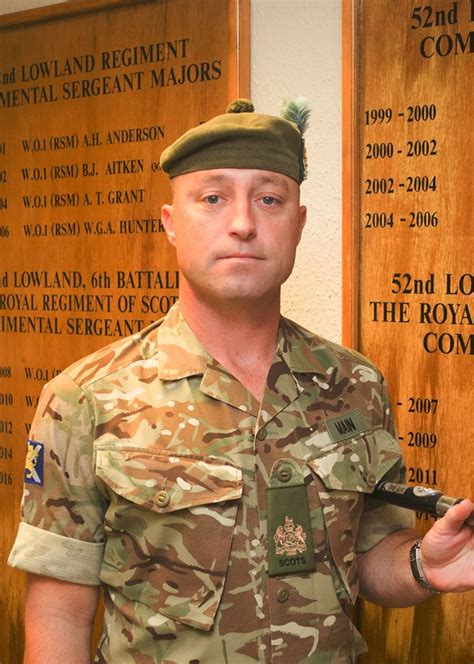 Wo Stevie Main As The New Regimental Sergeant Major Rsm Of Nd