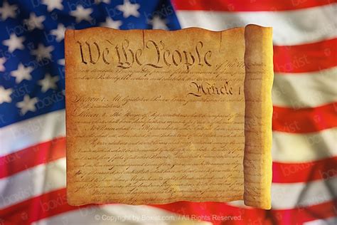 The American Constitution With Flag Background Boxist Photography