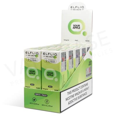 Sour Apple Nic Salt E Liquid By Elfliq Elfliq Nic Salts Vape Base