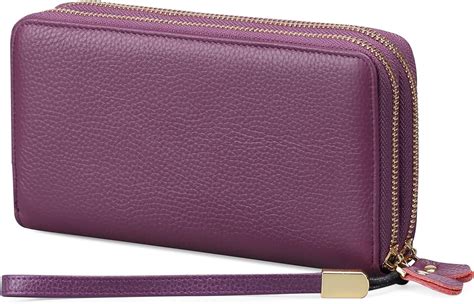 Amazon Sendefn Leather Wallets For Women Rfid Blocking Double Zip